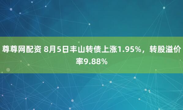 尊尊网配资 8月5日丰山转债上涨1.95%，转股溢价率9.88%