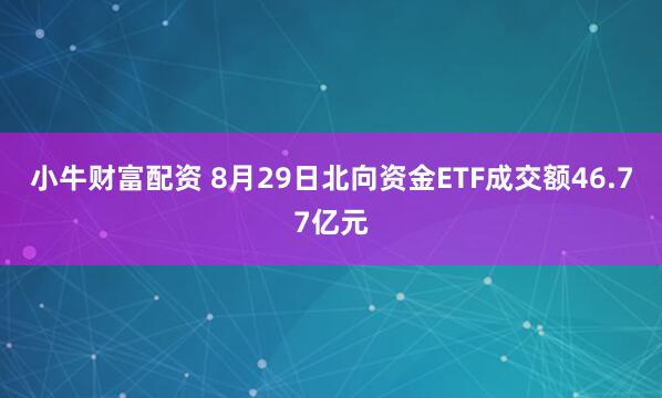 小牛财富配资 8月29日北向资金ETF成交额46.77亿元